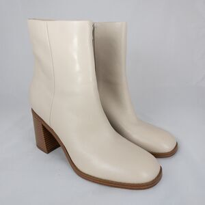 Marc Fisher Off-White Ankle Booties